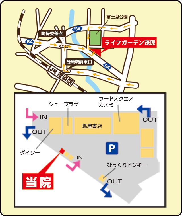 ライフガーデン茂原整骨院マップ